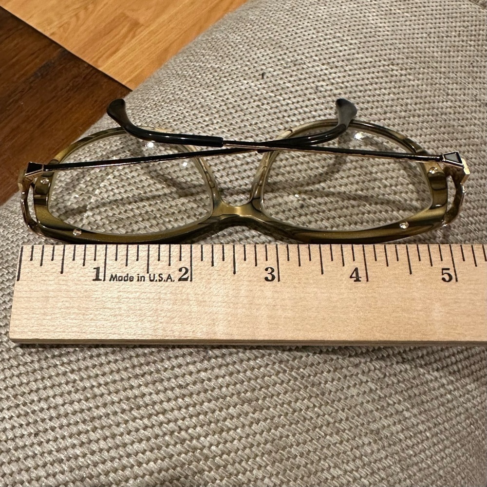 Vintage 70s 80s Rare YVES SAINT LAURENT YSL Gold Tortoiseshell Eyeglasses Frames - Picture 10 of 15